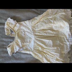 Nordstrom yellow and white pinstripe dress